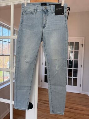 Banana Republic Light Blue Distressed Skinny Jeans